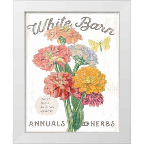 White Barn Flowers V White Modern Wood Framed Art Print by Schlabach, Sue