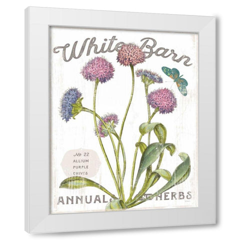 White Barn Flowers VI White Modern Wood Framed Art Print by Schlabach, Sue