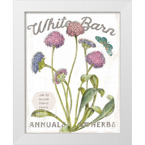 White Barn Flowers VI White Modern Wood Framed Art Print by Schlabach, Sue