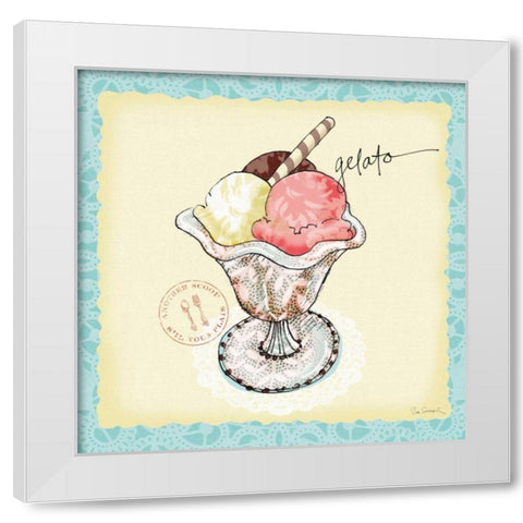 Dessert Please III White Modern Wood Framed Art Print by Schlabach, Sue