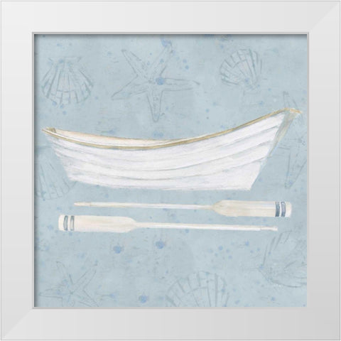 Serene Seaside I White Modern Wood Framed Art Print by Wiens, James