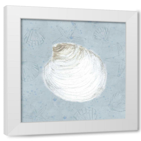 Serene Shells II White Modern Wood Framed Art Print by Wiens, James