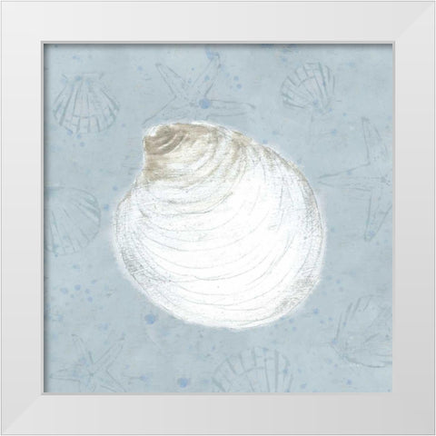 Serene Shells II White Modern Wood Framed Art Print by Wiens, James