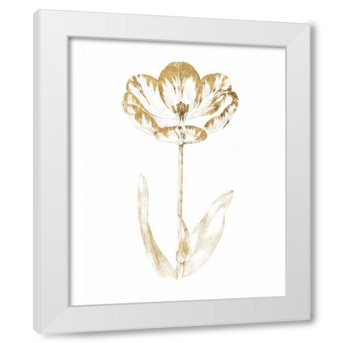 Gilded Botanical VI White Modern Wood Framed Art Print by Wild Apple Portfolio