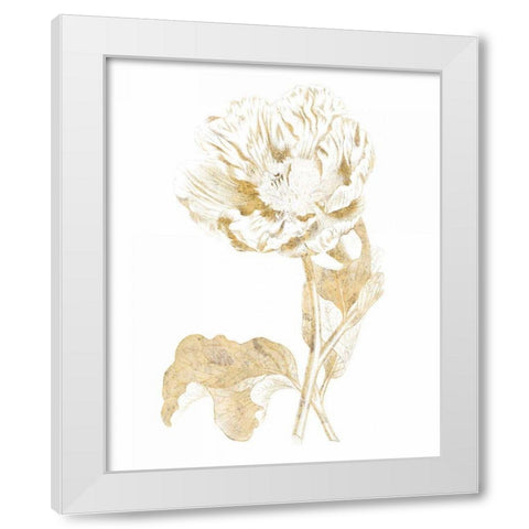 Gilded Botanical VII White Modern Wood Framed Art Print by Wild Apple Portfolio