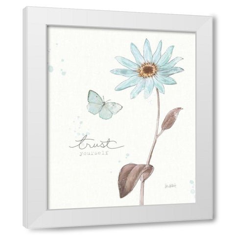 Bits of Blue III White Modern Wood Framed Art Print by Pertiet, Katie