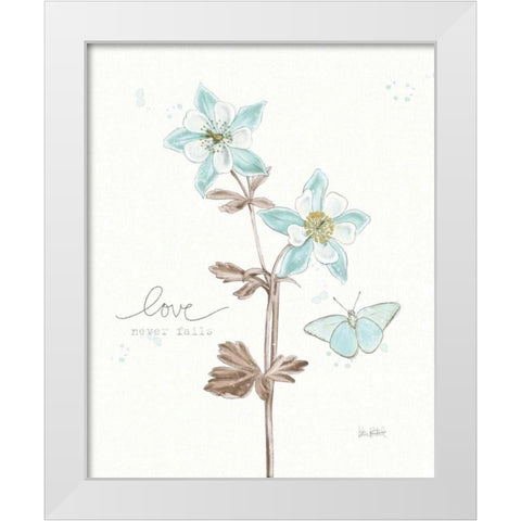 Bits of Blue IV White Modern Wood Framed Art Print by Pertiet, Katie