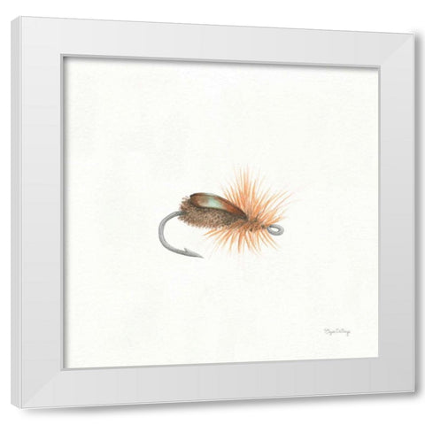 Gone Fishin II White Modern Wood Framed Art Print by DeNeige, Elyse