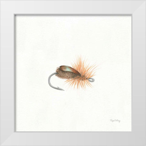 Gone Fishin II White Modern Wood Framed Art Print by DeNeige, Elyse