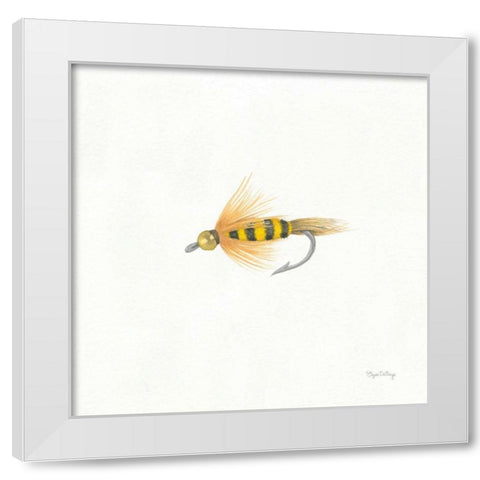 Gone Fishin VII White Modern Wood Framed Art Print by DeNeige, Elyse
