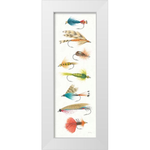 Gone Fishin X White Modern Wood Framed Art Print by DeNeige, Elyse