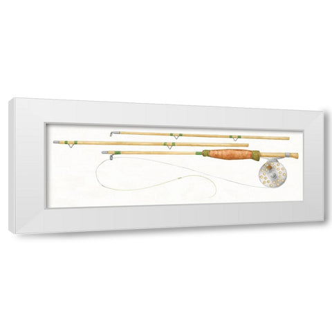 Gone Fishin XIII White Modern Wood Framed Art Print by Wild Apple Portfolio