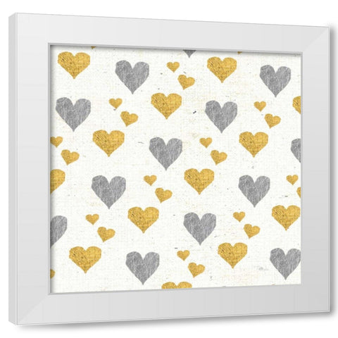 Coffee Cuties Pattern I A White Modern Wood Framed Art Print by Pela Studio