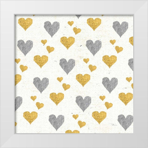 Coffee Cuties Pattern I A White Modern Wood Framed Art Print by Pela Studio