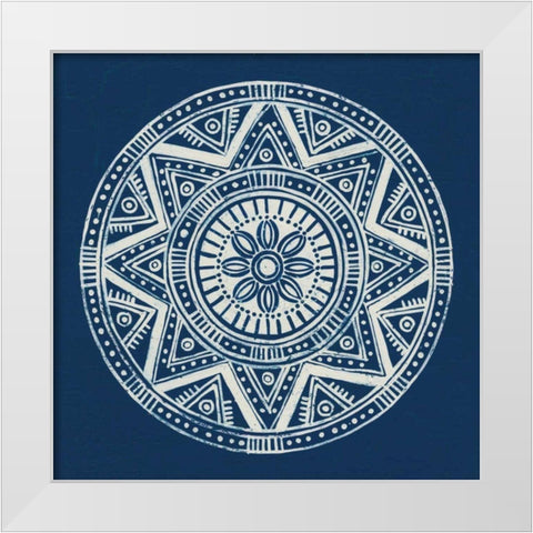 Seville I Dark Blue FB White Modern Wood Framed Art Print by Lovell, Kathrine