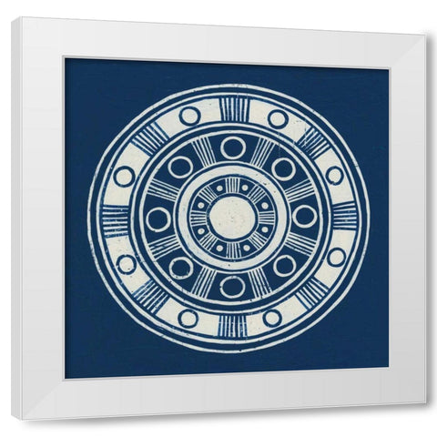 Seville II Dark Blue FB White Modern Wood Framed Art Print by Lovell, Kathrine