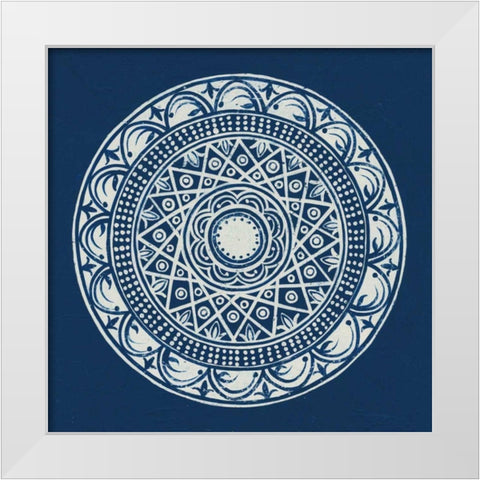 Seville III Dark Blue FB White Modern Wood Framed Art Print by Lovell, Kathrine