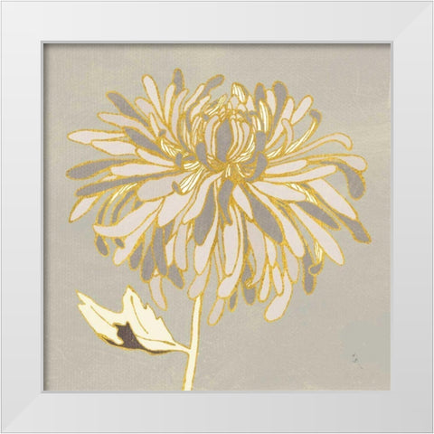 Sarahs Garden Gatsby III White Modern Wood Framed Art Print by Adams, Sarah