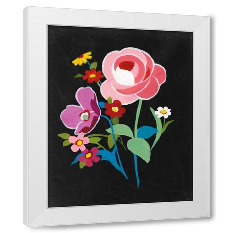 Alpine Bouquet I White Modern Wood Framed Art Print by Nai, Danhui