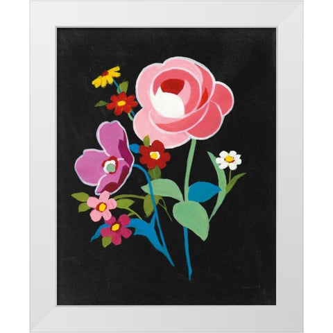 Alpine Bouquet I White Modern Wood Framed Art Print by Nai, Danhui