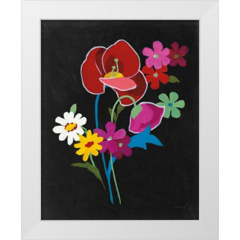 Alpine Bouquet II White Modern Wood Framed Art Print by Nai, Danhui