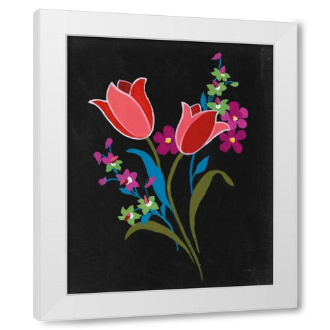 Alpine Bouquet IV White Modern Wood Framed Art Print by Nai, Danhui