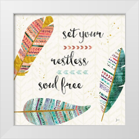 Light as a Feather II White Modern Wood Framed Art Print by Aiken, Jess