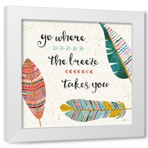 Light as a Feather III White Modern Wood Framed Art Print by Aiken, Jess