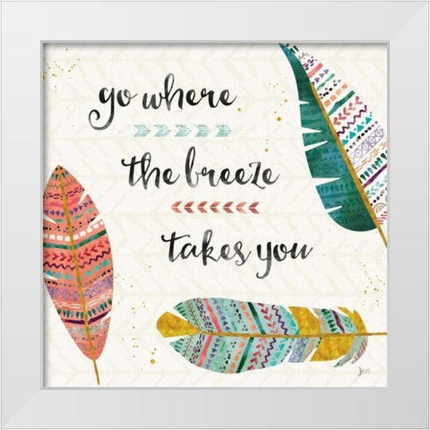 Light as a Feather III White Modern Wood Framed Art Print by Aiken, Jess