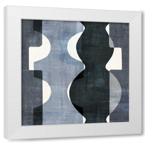 Geometric Deco II BW White Modern Wood Framed Art Print by Wild Apple Portfolio