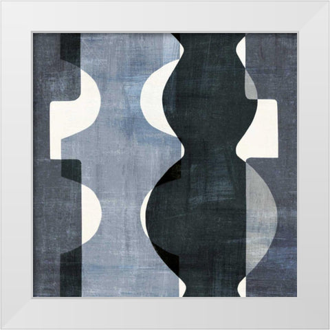 Geometric Deco II BW White Modern Wood Framed Art Print by Wild Apple Portfolio