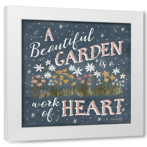 Blooming Garden IV White Modern Wood Framed Art Print by Marshall, Laura
