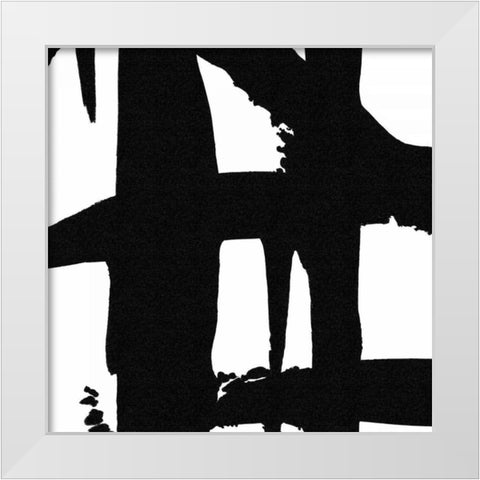 Crossing Paths I White Modern Wood Framed Art Print by Adams, Sarah