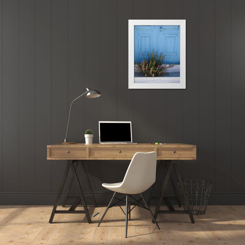Santorini I Crop White Modern Wood Framed Art Print by Miller, Sara Zieve