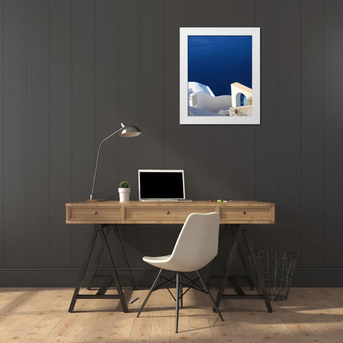 Santorini II Crop White Modern Wood Framed Art Print by Miller, Sara Zieve