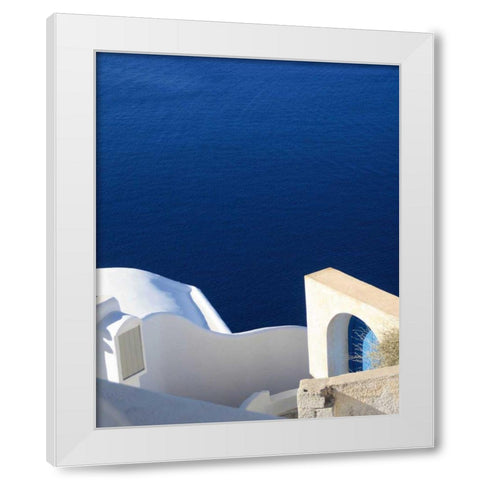 Santorini II Crop White Modern Wood Framed Art Print by Miller, Sara Zieve