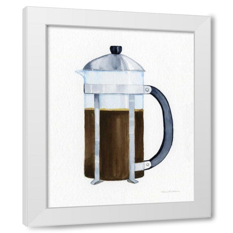 Coffee Break Element II White Modern Wood Framed Art Print by McKenna, Kathleen Parr