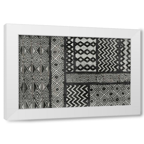 Kuba Abstract BW White Modern Wood Framed Art Print by Schlabach, Sue
