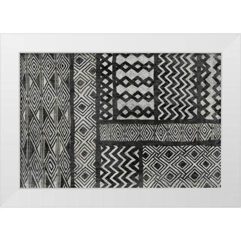 Kuba Abstract BW White Modern Wood Framed Art Print by Schlabach, Sue