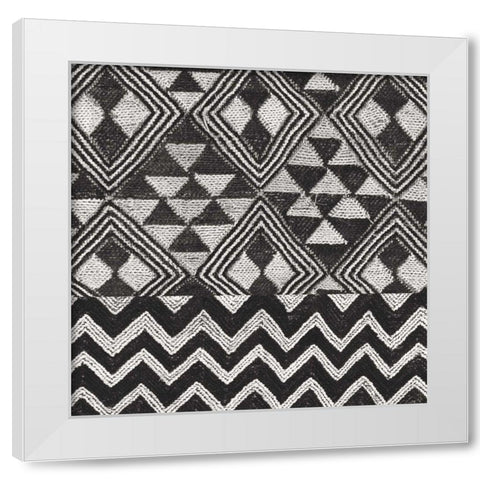 Kuba Cloth Mat II Crop BW White Modern Wood Framed Art Print by Wild Apple Portfolio