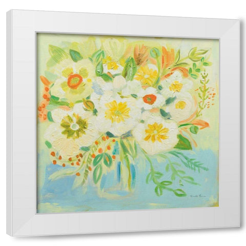 Camillia White Modern Wood Framed Art Print by Zaman, Farida