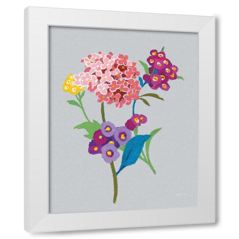 Alpine Bouquet III Gray White Modern Wood Framed Art Print by Nai, Danhui