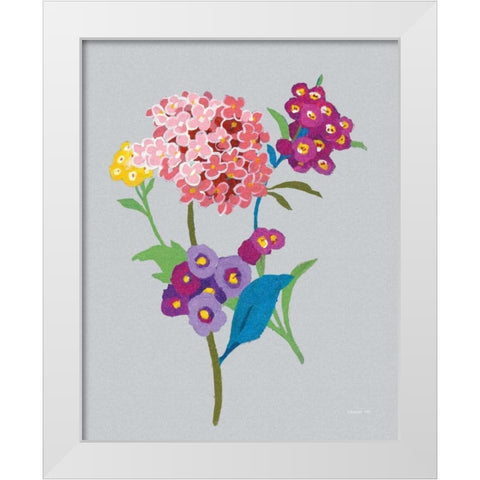 Alpine Bouquet III Gray White Modern Wood Framed Art Print by Nai, Danhui