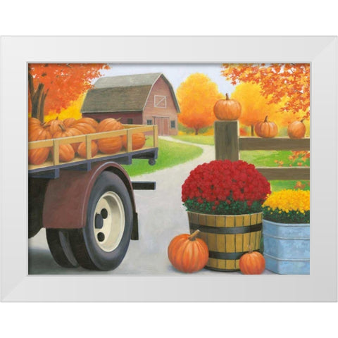 Autumn Affinity I White Modern Wood Framed Art Print by Wiens, James