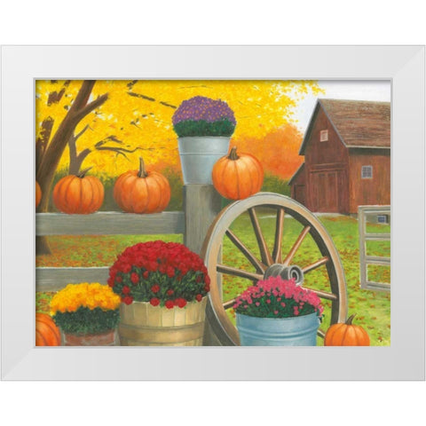 Autumn Affinity II White Modern Wood Framed Art Print by Wiens, James