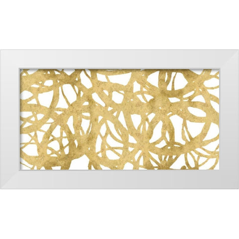 Endless Circles Front Gold IV White Modern Wood Framed Art Print by Wild Apple Portfolio