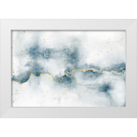 Flow with Gold White Modern Wood Framed Art Print by Marshall, Laura