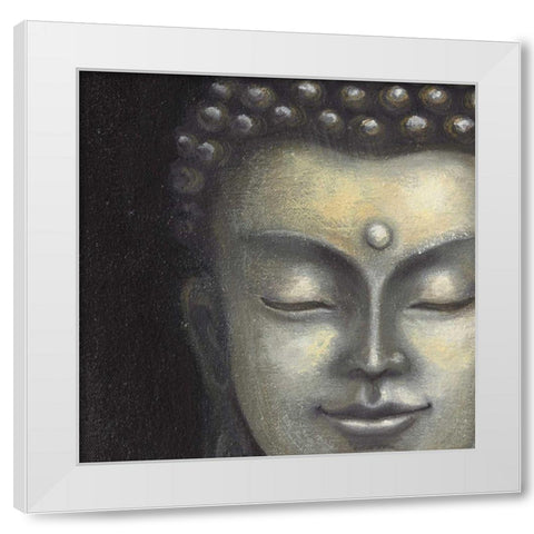 Serene Buddha I Crop White Modern Wood Framed Art Print by McBride, Naomi