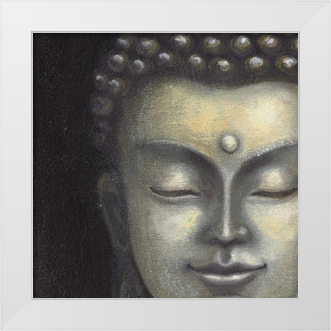 Serene Buddha I Crop White Modern Wood Framed Art Print by McBride, Naomi