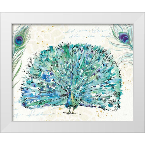 Peacock Garden IX Purple White Modern Wood Framed Art Print by Tavoletti, Anne